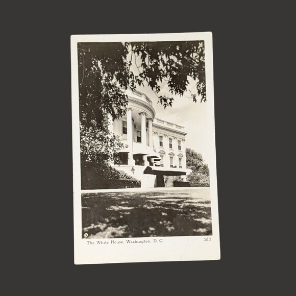 6/$15 Vintage Postmarked 1947 The White House Real Photo Postcard RPPC - Picture 1 of 3